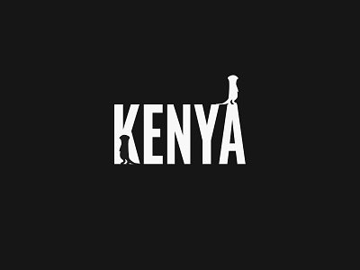 Kenya branding kenya letter k logo meerkat typogaphy