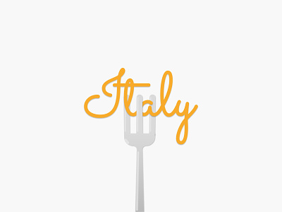 Italy branding fork italy logo pasta spaghetti