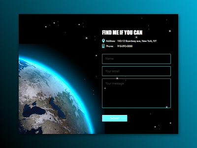 Contact form 028 contact contact us dailyui earth