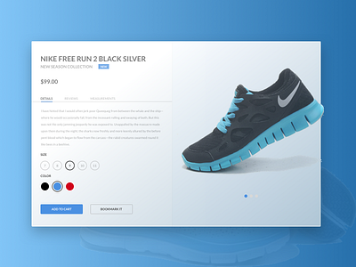 E Commerce Single Item e commerce graphicdesign nike online shopping shoes shopping single item sneakers ui