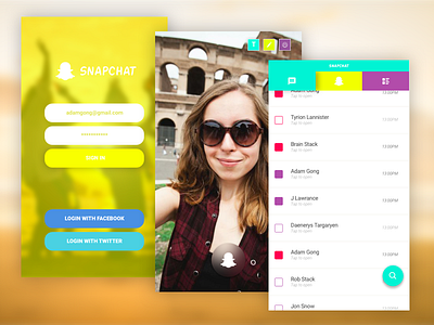 Snapchat redesign mobile phone redesign snapchat ui