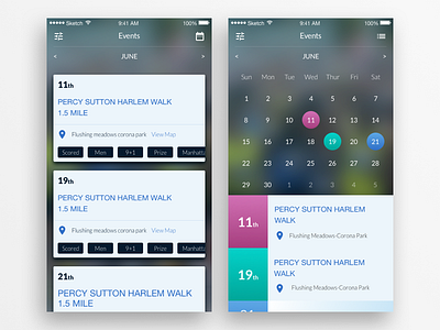 Event page calendar view android calendar card event ios mobile note ui