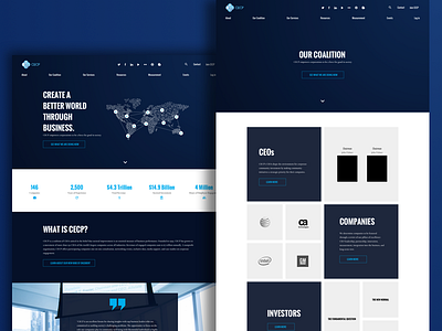 Landing page for Business block blue business ceo clean connect header home home page landing landing page tile