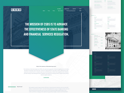 CSBS v4 home home page. header landing