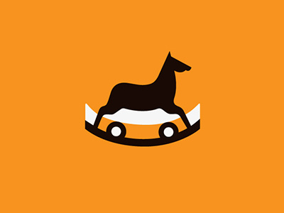 Horse Taxi icon idea logo