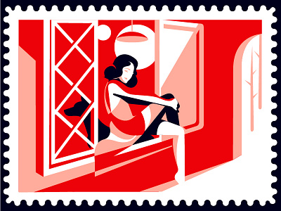 The Year of Dog stamp(6-4). illustration