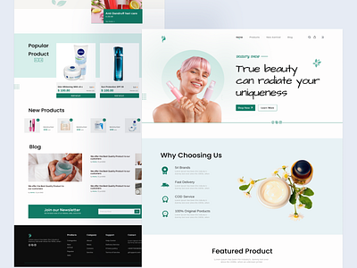 Beauty Product Landing Page. landing page ui ui design