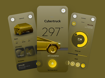 Cybertruck App Onboarding UI concept app design ui ui design ux