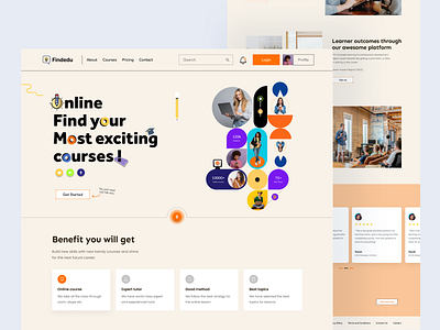 Online Learning landing page design landing page ui ui design ux