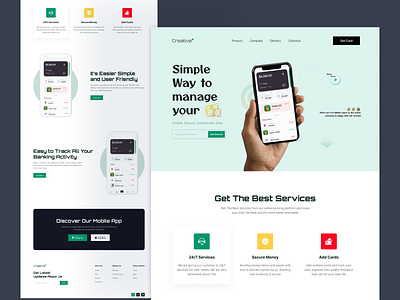 Finance Landing Page app dashboard design finance landing page ui ui design ux web design