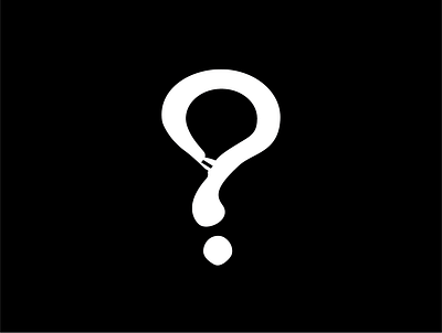 Question + Negative Space Logomark branding design idea logo light bulb light bulb logo logo logomark question logo
