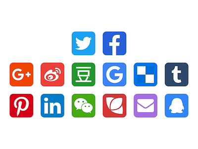 Social Icon douban email facebook google icon linkedin qq twitter weibo weichat weixin