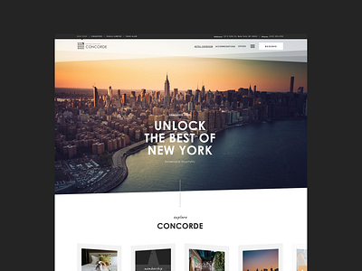 Concorde Full Website hospitality hotel hotel website web design website website design