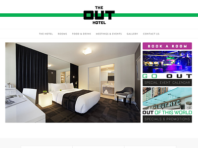 The Out Landing Page design hotel landing page responsive website website design