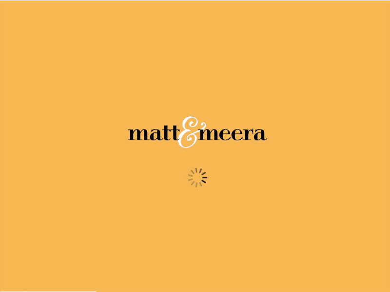 Matt & Meera Logo Animation animation gif logo website