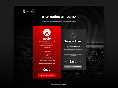 ⚽ River ID | Pricing Table argentina design football football club landing page pricing pricing page pricing table river river plate web
