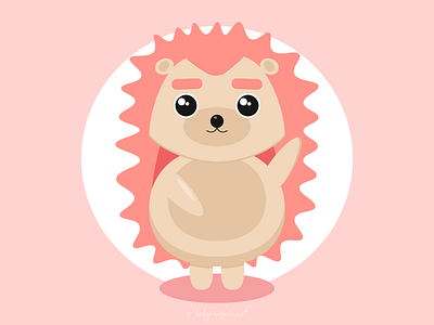 hedgehog animals cute flat hedgehog illustration vector