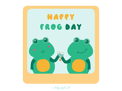 frogs animals cute flat frog illustration love vector