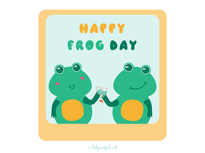 frogs animals cute flat frog illustration love vector