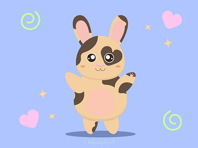 two-tone rabbit animals animals art banny cartoon cartoon style character character design childrens illustration cute cute style flat illuastration for children illustration illustration for kids kawaii rabbit rabbit illustration vector