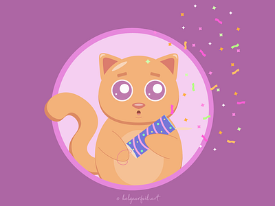 cat and sparkles animals animals art cartoon cartoon character cartoon style cat character character design childrens illustration cute cute cat flat illustration illustration illustration for children illustration for kids kawaii kid kitty sparkles vector