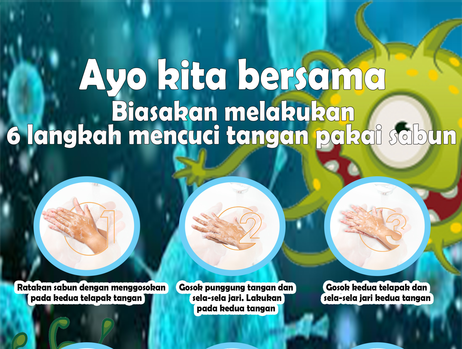 poster on how to wash hands properly and correctly by Muhamad Luffi Dwi ...