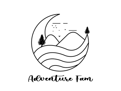 Logo concept about the beauty of the mountains and the sea