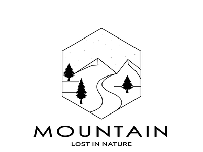 Logo concept about the beauty of the mountains