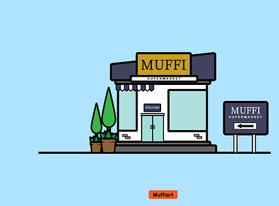 Muffi Supermarket animation branding graphic design logo motion graphics