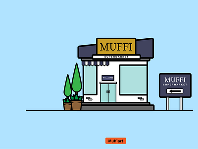 Muffi Supermarket animation branding graphic design logo motion graphics