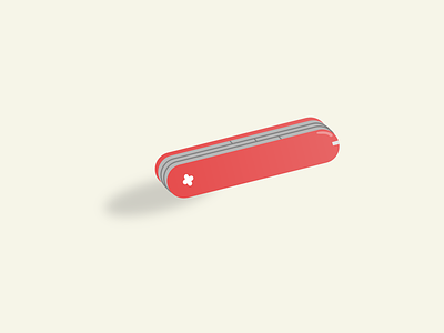 Pocket knife 2d edc flat illustration knife minimal pocket swiss victorinox