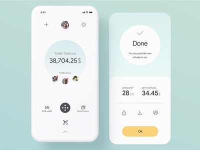 Refill Your Car animated concept animation app bank banking banking app branding finance flat design illustration interaction payment method refill car typography ui ux wallet app