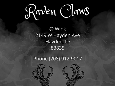 Raven Claws Business Cards branding design logo