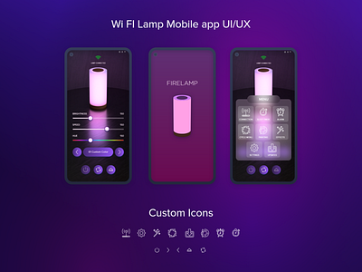 Fire Lamp UI/UX adobe dimension adobe illustrator adobe xd animation app creative cloud icon minimal mobile app design prototype ui ux vector