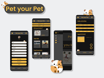 Pet Your Pet app branding design graphic design illustration logo typography ui ux vector