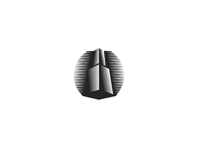 vintage building black black and white brand branding building concept design illustration logo skyscraper vector vintage