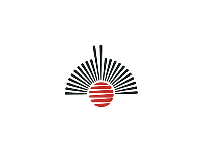sushi logo brand branding concept culture design flag food japan japanese food logo restaurant sun sushi vector