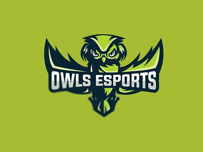 Owl mascot animal bird brand design esports logo gaming gaminglogo green illustration logo mascot design owl vector