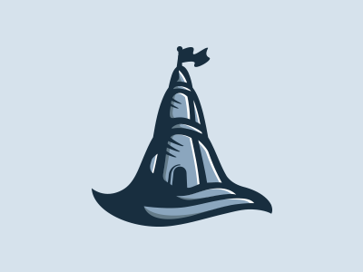 lighthouse flag light wave tower water ocean sea lighthouse design concept vector illustration brand logo