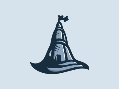 lighthouse brand concept design flag illustration light lighthouse logo ocean sea tower vector water wave