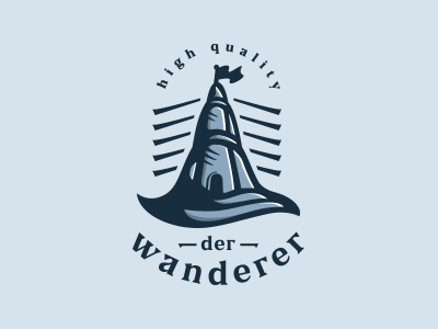 lighthouse wave flag blue guide light water ocean sea lighthouse branding design concept vector illustration brand logo
