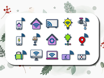 Smarthome icon with simple style design flat icon icons illustration vector