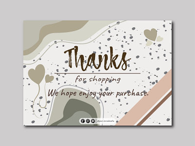 Thank you card branding business card design graphic design thank you thank you card vector