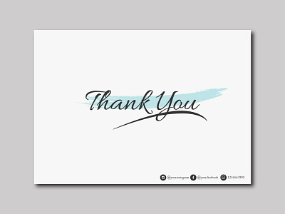 Thank you card branding card design graphic design greting card thank you thank you card vector