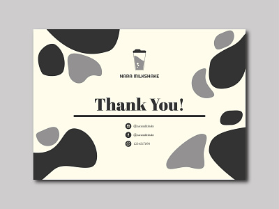 milk counter thank you card aesthetic branding card design graphic design greting card thank you thank you card vector