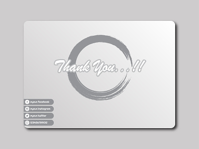 Thank you card aesthetic graphic design
