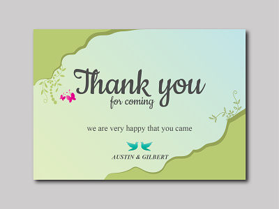 Thank you card design aesthetic card design design graphic design thank you card vector