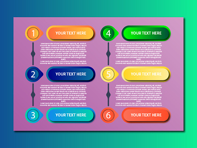 Professional steps infographic graphic design step 1