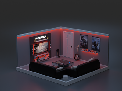 Isometric Gaming Room