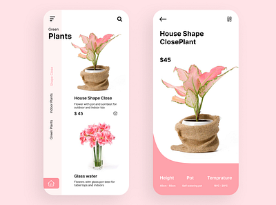 Minimalistic Flower App app design illustration ui ux vector